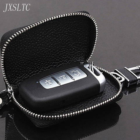 JXSLTC Genuine Leather Car Key Case