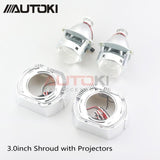 AUTOKI New X5-R 2.0 Sports LED Angel Eyes+ Bi Xenon Lens