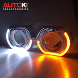 AUTOKI New X5-R 2.0 Sports LED Angel Eyes+ Bi Xenon Lens